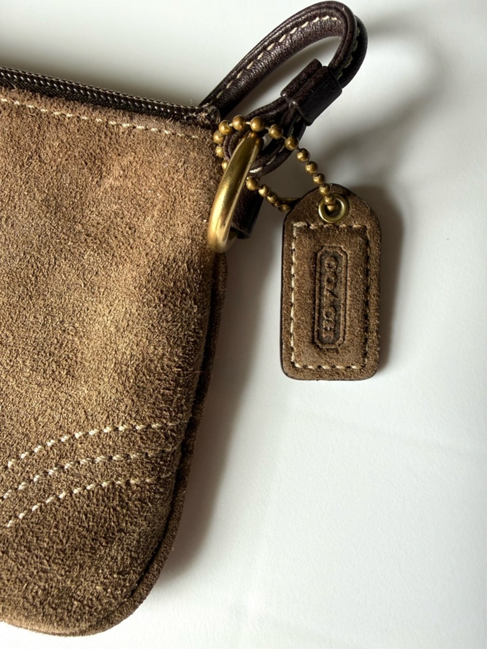 Vintage Suede Coach Wristlet - Picture 8 of 9
